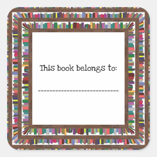 Autocollant carré classique A World of Books (Devant)