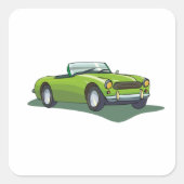 Autocollant Carré convertible rétro (Devant)