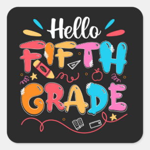 Autocollant Carré de 5e année