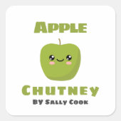 Autocollant carré de chutney d'Apple (Devant)