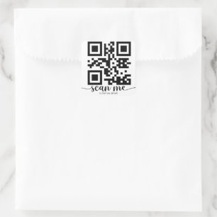 Autocollant carré de code QR personnalisé