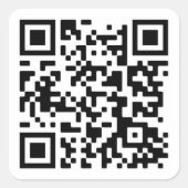 Autocollant Carré de code QR personnalisé (Devant)