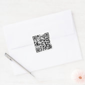 Autocollant Carré de code QR personnalisé (Enveloppe)