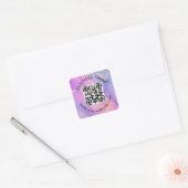 Autocollant Carré de code QR personnalisé (Enveloppe)