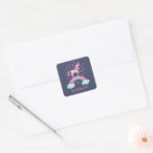 Autocollant Carré de fête d'anniversaire à la lico (Enveloppe)