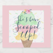 Autocollant carré de glace "Elle a été écoper" (Étiquettes simples)