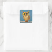 Autocollant Carré de hibou (Sac)