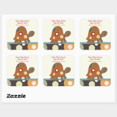 Autocollant CARRÉ de la tortue Laguna (Feuille)