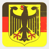 autocollant carré de l'emblème allemand (Devant)