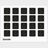 Autocollant carré de logo d'entreprise Monogramme (Feuille)