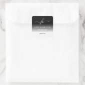 Autocollant carré de logo d'entreprise Monogramme (Sac)