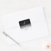Autocollant carré de logo d'entreprise Monogramme (Enveloppe)