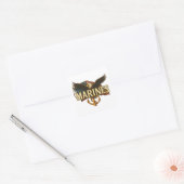 Autocollant carré de l'U.S. Marine (Enveloppe)