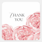 Autocollant carré de mariage moderne  (Devant)