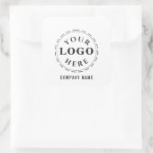 Autocollant Carré de marque - personnalisable et é (Sac)