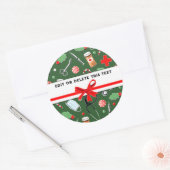 Autocollant Carré de Noël de l'infirmière (Enveloppe)