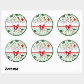 Autocollant Carré de Noël de l'infirmière (Feuille)