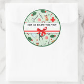 Autocollant Carré de Noël de l'infirmière (Sac)