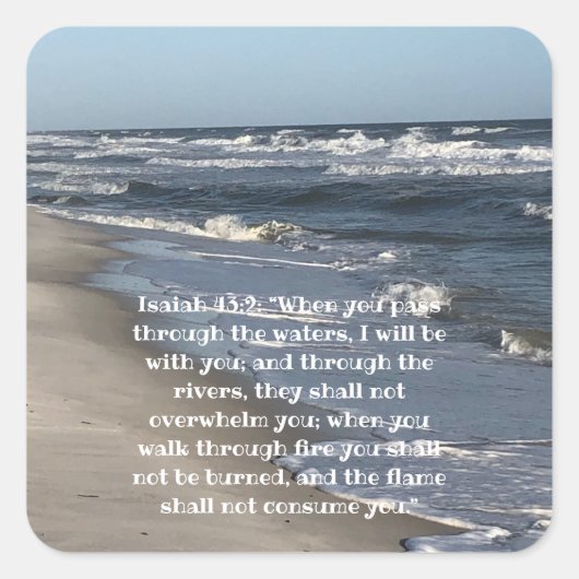 Autocollant Carré de plage (Devant)