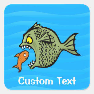 Autocollant carré de poisson taureau