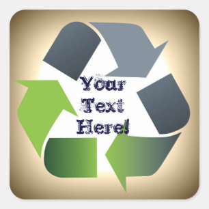 Autocollant Carré de recyclage