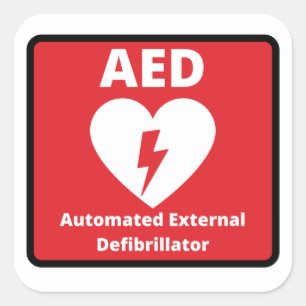 Autocollant carré de trousse d'urgence