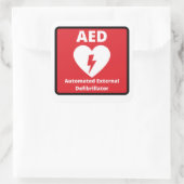 Autocollant carré de trousse d'urgence (Sac)