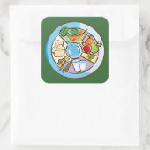 Autocollant carré des groupes alimentaires (Sac)