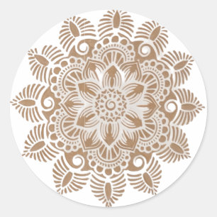 Autocollant carré design floral antique