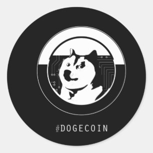 autocollant carré dogecoin