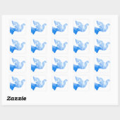 Autocollant Carré d'oiseaux (Feuille)