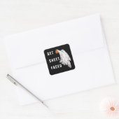 Autocollant carré drôle d'Halloween (Enveloppe)