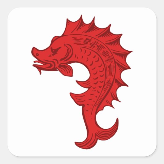 Autocollant carré du badge de la population de la (Devant)