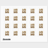 Autocollant carré Dynamic Gold MINI (Feuille)