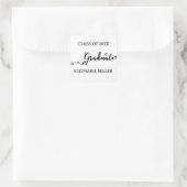 Autocollant carré - Écriture Gradué (Sac)