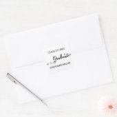 Autocollant carré - Écriture Gradué (Enveloppe)