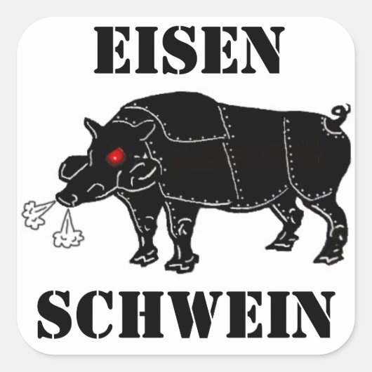 Autocollant Carré EISEN-SCHWEIN (Devant)