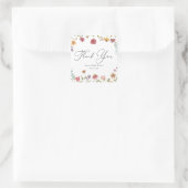 Autocollant carré Fleurs sauvages mariage (Sac)