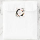 autocollant carré floral or miel bocal (Sac)