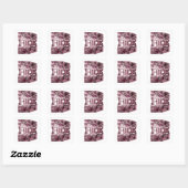 Autocollant carré FOCUS Rose Frais (Feuille)