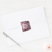 Autocollant carré FOCUS Rose Frais (Enveloppe)