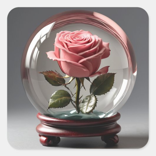 autocollant carré gracieux. (Devant)