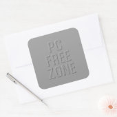 Autocollant carré gris de zone libre PC (Enveloppe)