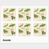 Autocollant Carré italien Herbes (Feuille)