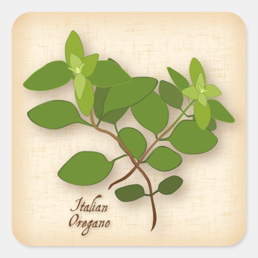 Autocollant Carré italien Oregano (Devant)