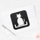 Autocollant carré "La Litière du Chat" (Enveloppe)