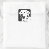 Autocollant Carré Labrador Retriever (Sac)