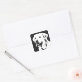 Autocollant Carré Labrador Retriever (Enveloppe)