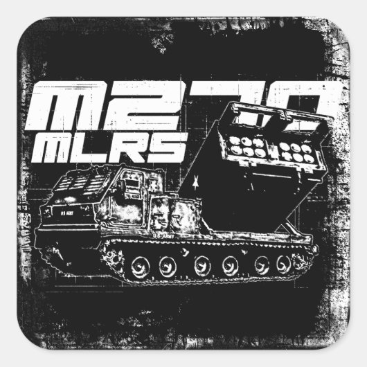 Autocollant Carré M270 MLRS (Devant)