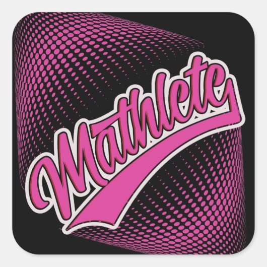 Autocollant carré Mathlete (Devant)
